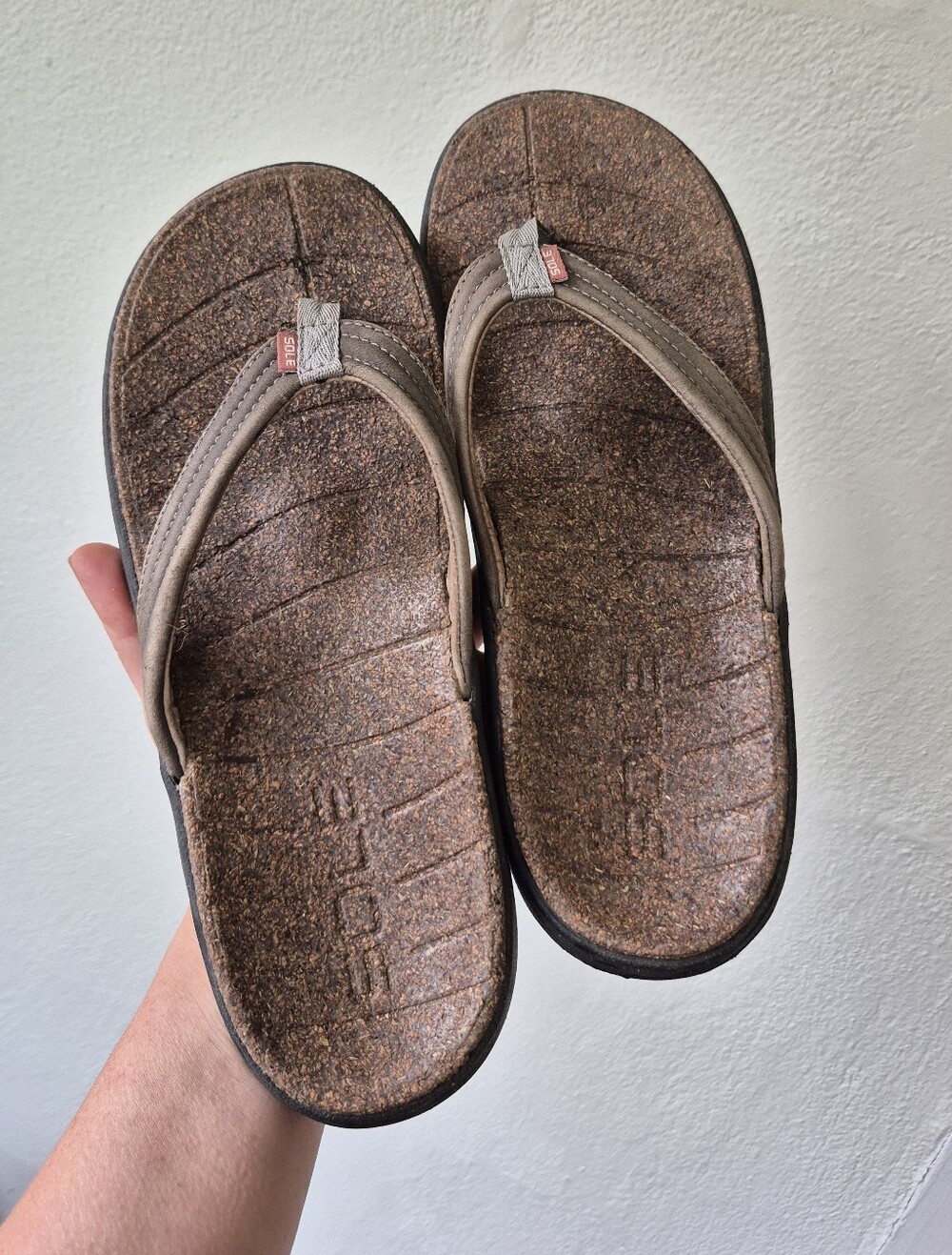 Flip Flops With Cork Footbed By Sole Womens Size 9 Mens 7